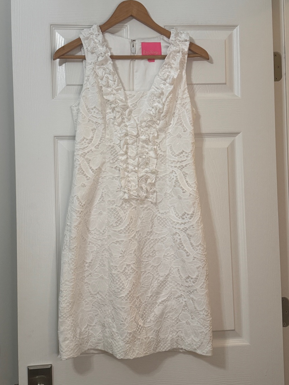 Lilly Pulitzer white lace/pearl dress